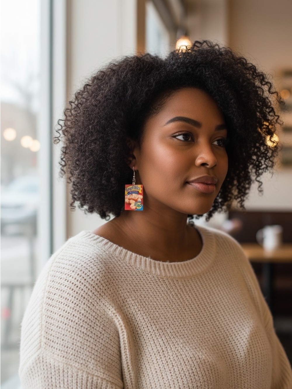 Bagel Bites 🍕 Printed Drop Earrings - Make a delicious statement 🤪  🤤 - Picture 7 of 8